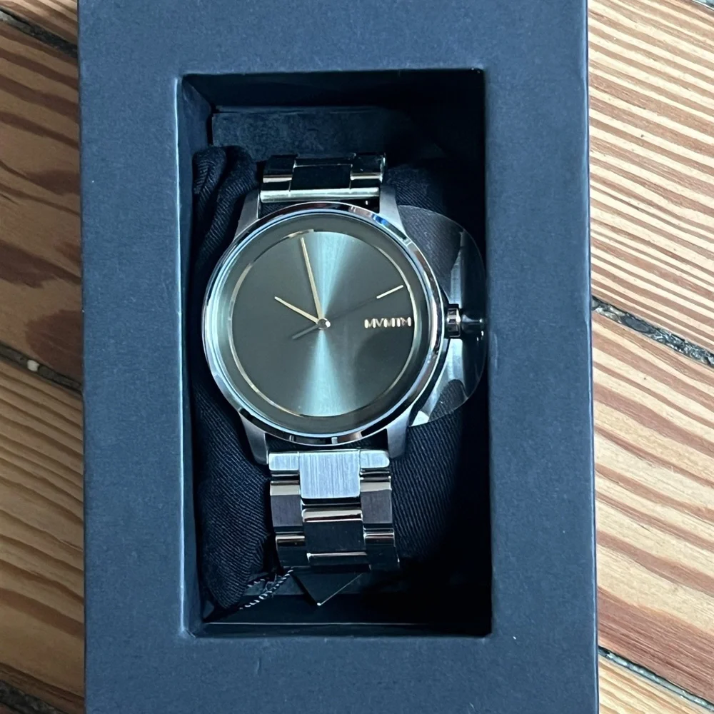 MVMT Men’s Silver Watch with Gray Sunray Dial